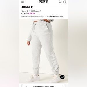 PINK Victoria’s Secret Heather gray joggers
